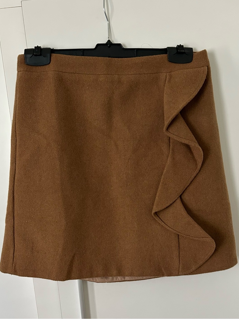 JCrew Women’s Ruffle Wool Camel Skirt